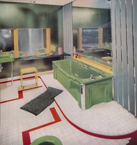 Glass og fliser i det moderne badet, 1938 av Unbekannt
