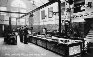 Gold Melting House, Royal Mint, Tower Hill, London, tidlig på 1900-tallet av Unbekannt
