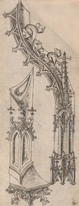 Gotisk bokstav D, ca. 14801500. av Unbekannt