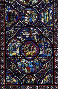 Gotisk kunst: livet til vidunderbarnet. Glassmalerier fra ambulatoriet til Cathedrale Saint Etienne de Bourges (Loir et Cher) av Unbekannt