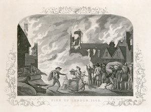 Great Fire of London, 1666 c1800-tallet av Unbekannt