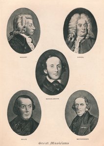 Store musikere - Plate IV., 1895 av Unbekannt
