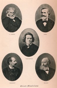 Store musikere - Plate I., 1895 av Unbekannt