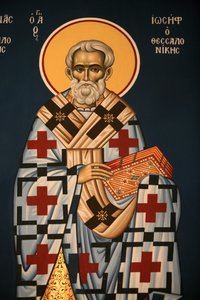 Gresk-ortodoks ikon som viser Saint Joseph av Thessaloniki Thessalonique Hellas av Unbekannt