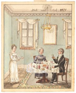 Gratulasjonskort, 1821. av Unbekannt