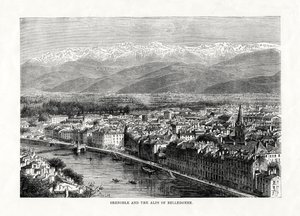 Grenoble og Alpene i Belledonne, Frankrike, 1879 av Unbekannt