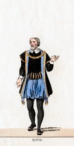 Griffith, kostymedesign for Shakespeares skuespill, Henry VIII, 1800-tallet av Unbekannt