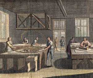 Slipe- og poleringsplateglass, 1760 av Unbekannt