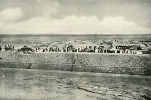 Vokter bredden av Suez-kanalen, 1919. av Unbekannt