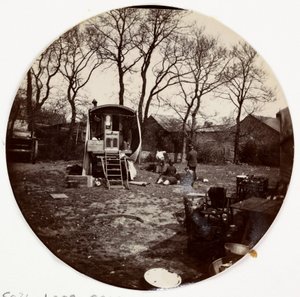 "Sigøynerleir", ca 1890 av Unbekannt