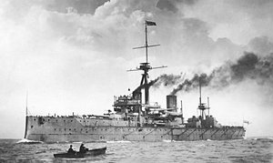 HMS Dreadnought (s/hvitt bilde) av Unbekannt