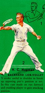 H. C. Hopman - Backhand Lob-Volley, c1935. av Unbekannt