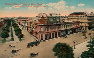 Havana: Prado, Neptuno og Hotel Plaza. Prado, Central Park og Plaza Hotel, c1910 av Unbekannt