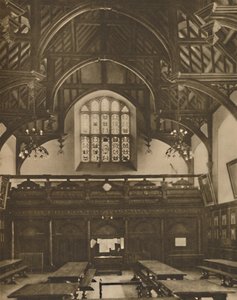 Hall of Grays Inn, hvor The Comedy of Errors ble spilt i Shakespeares levetid, c1935. av Unbekannt