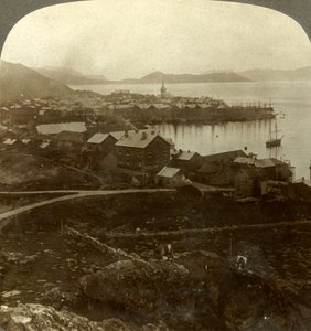 Hammerfest. Verdens nordligste by - ingen solnedgang fra 13. mai til 29. juli, Norge, c1905. av Unbekannt