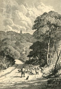Hampstead, fra Kilburn Road, c1876. av Unbekannt