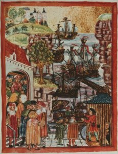 Hanseatiske skip 1497 / boklys. av Unbekannt
