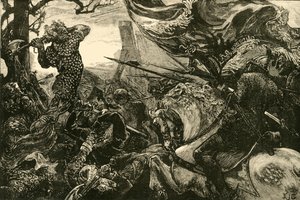 Harold i slaget ved Hastings, 1066, 1890. av Unbekannt