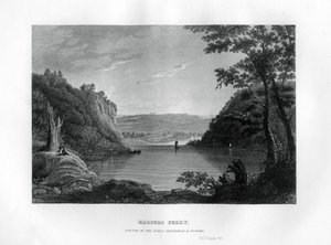 Harpers Ferry, krysset mellom elvene Shenandoah og Potomac, West Virginia, USA, 1855 av Unbekannt