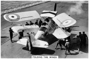 Hawker Osprey på dekket til hangarskipet HMS Eagle, 1937 av Unbekannt