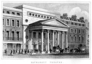 Haymarket Theatre, Westminster, London, 1800-tallet av Unbekannt