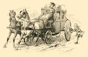 Han ropte til kusken for å stoppe, 1907. av Unbekannt