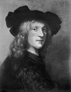 Hode fra portrettet av A Man with a Hawk, 1643, 1901 av Unbekannt