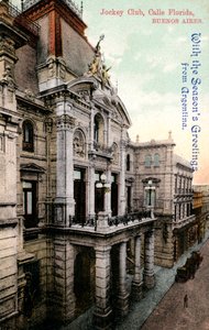 Hovedkvarteret til Jockey Club, Calle Florida, Buenos Aires, Argentina, tidlig på 1900-tallet av Unbekannt