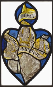 Hjerteformet panel: Figur av en kvinne med en banderole Sibyl, ca. 1480-1520. av Unbekannt