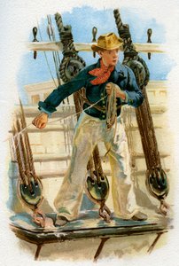 Heaving the lead, 1700-tallet c1890-c1893 av Unbekannt
