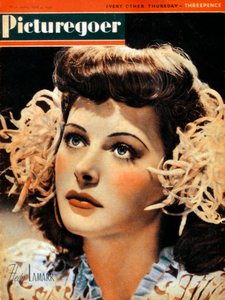 Hedy Lamarr 1914-2000, østerrikskfødt amerikansk skuespillerinne, 1942 av Unbekannt