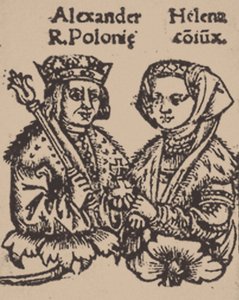 Helena Ivanovna fra Moskva med Alexander Jagiellon, 1519 av Unbekannt