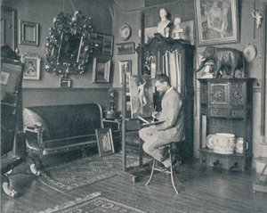 Henri Gervex i sitt studio, c1897 av Unbekannt