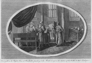Henry III i kapittelhuset ved Winchester Cathedral, 1250 1793 av Unbekannt
