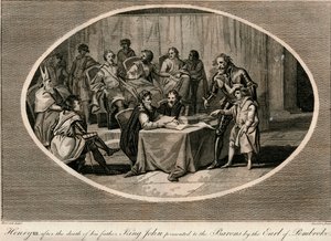 Henry III presentert for baronene av jarlen av Pembroke, 1216 1793 av Unbekannt