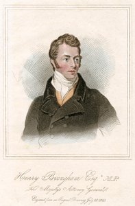 Henry Peter Brougham, 1st Baron Brougham og Vaux, skotsk advokat og politiker, c1820 av Unbekannt