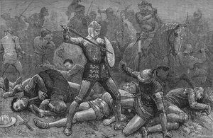 Henry og Alencon på Agincourt, 25. oktober 1415, c1880 av Unbekannt