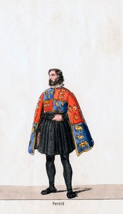 Herald, kostymedesign for Shakespeares skuespill, Henry VIII, 1800-tallet av Unbekannt