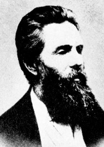 Herman Melville , amerikansk forfatter, 1800-tallet av Unbekannt