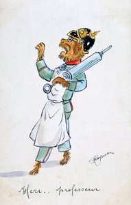 Herr professor, vintage fransk postkort, c1900 av Unbekannt
