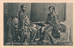 Hindu Nautches-spillekort, c1910 av Unbekannt