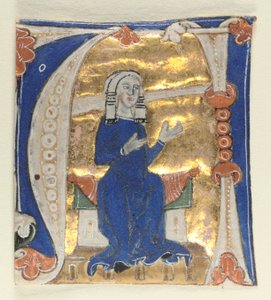 Historiert forbokstav A utskåret fra en bibel, 1200-tallet. av Unbekannt