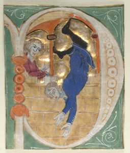 Historikert innledende P Utskåret fra en bibel, 1200-tallet. av Unbekannt