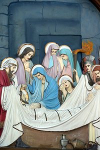 Ho Chi Minh-byen. St Philip-kirken (Huyen Sy-kirken). Begravelse av Jesus. Ho Chi Minh-byen. Vietnam av Unbekannt