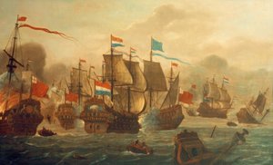 Nederlandsk-engelsk sjøslag av Unbekannt