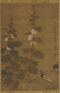 Stokroser og ender, Ming-dynastiet, 1368-1644. av Unbekannt