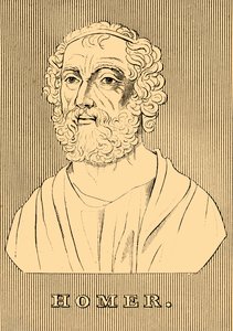 Homer, c800-701 f.Kr., 1830. av Unbekannt