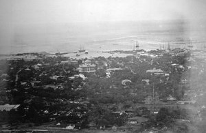 Honolulu havn, Hawaii, 1885 av Unbekannt