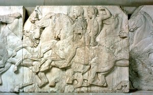 Ryttere fra Parthenon-frisen, 438-432 f.Kr av Unbekannt