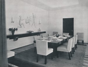 Hus i Bucuresti av Rudolf Frankel - Spisestuen, 1942 av Unbekannt